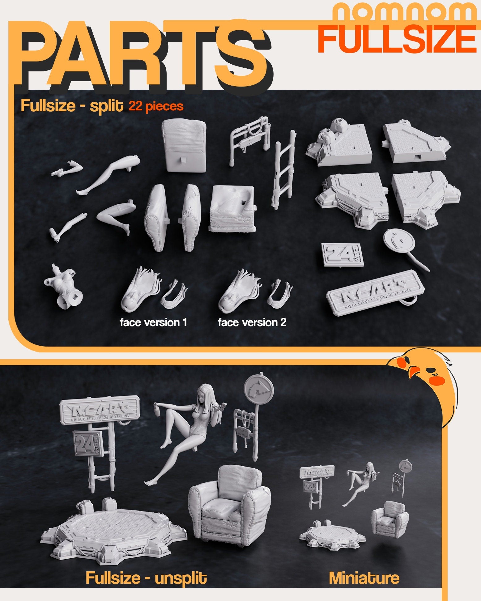 Cyber Edgerunner | Resin Garage Kit Figure Anime Fan Art | Nomnom Figures