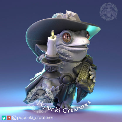 TokayGecko Wizard | Tabletop or Display Scale | D&D Humblewood TTRPG Miniature | Pepunki Creatures