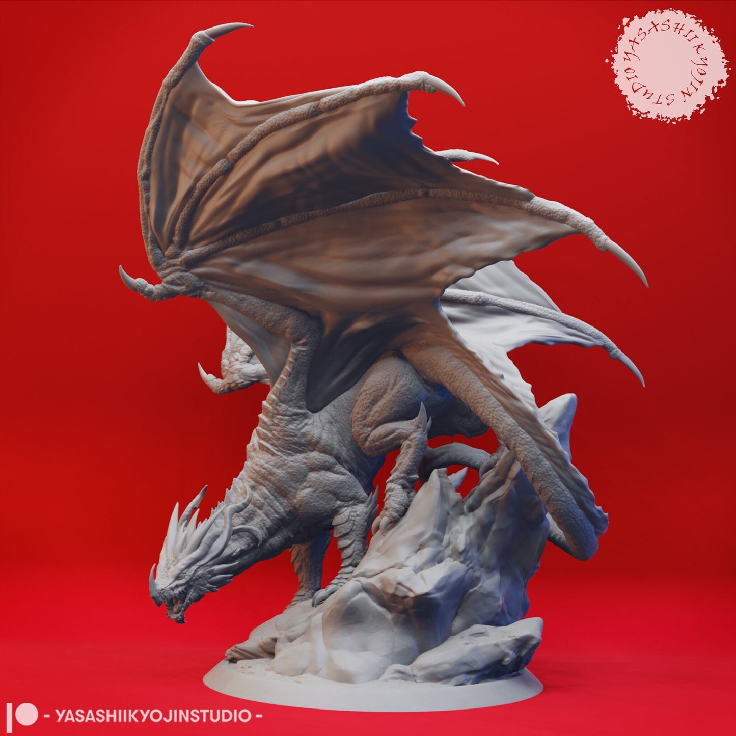 Dragon, Ancient Red | TABLETOP SCALE | D&D TTRPG Monster Miniature | Yasashii Kyojin Studio