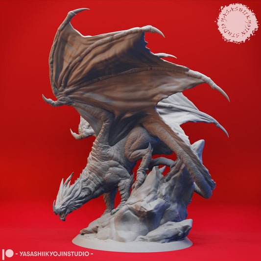 Dragon, Ancient Red | TABLETOP SCALE | D&D TTRPG Monster Miniature | Yasashii Kyojin Studio