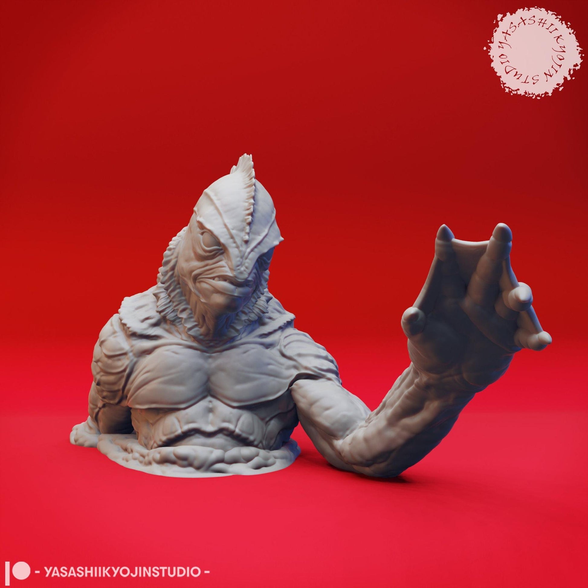 Gill-man, Swamp Monster | TABLETOP SCALE | D&D TTRPG Monster Miniature | Yasashii Kyojin Studio