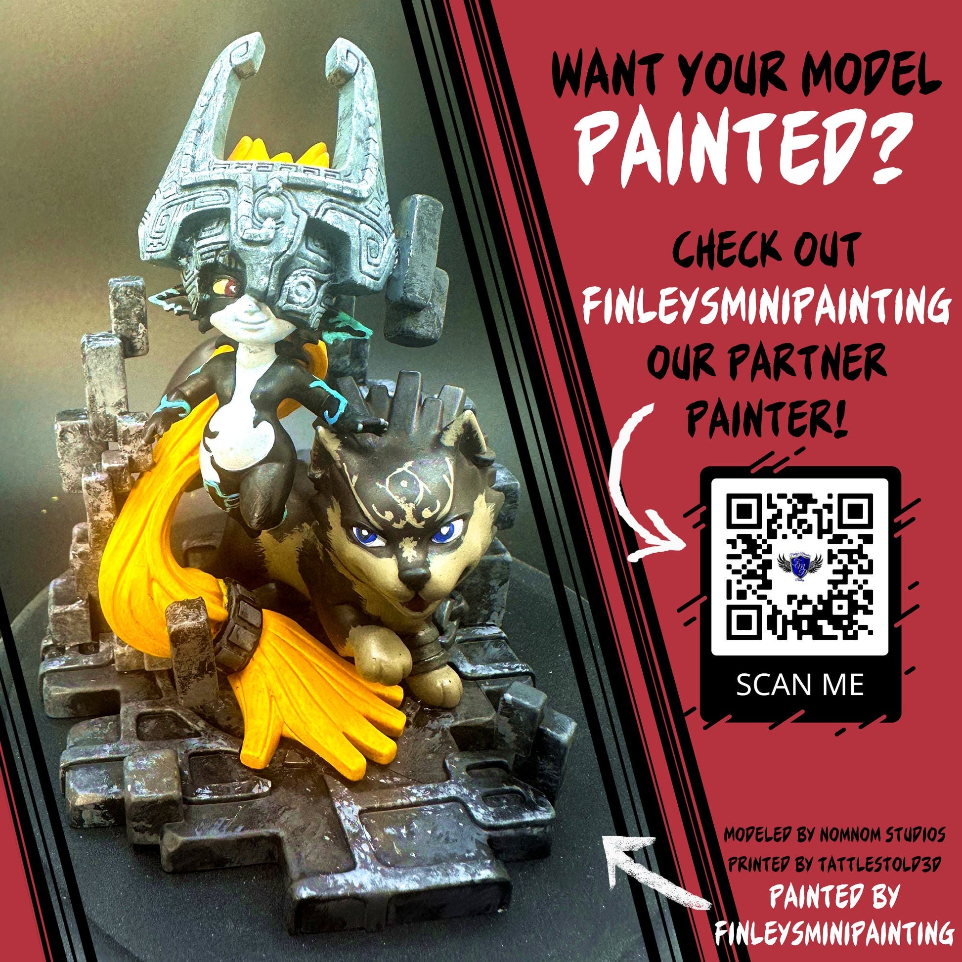 Twilit Princess | Resin Garage Kit Figure Game Fan Art | Nomnom Figures