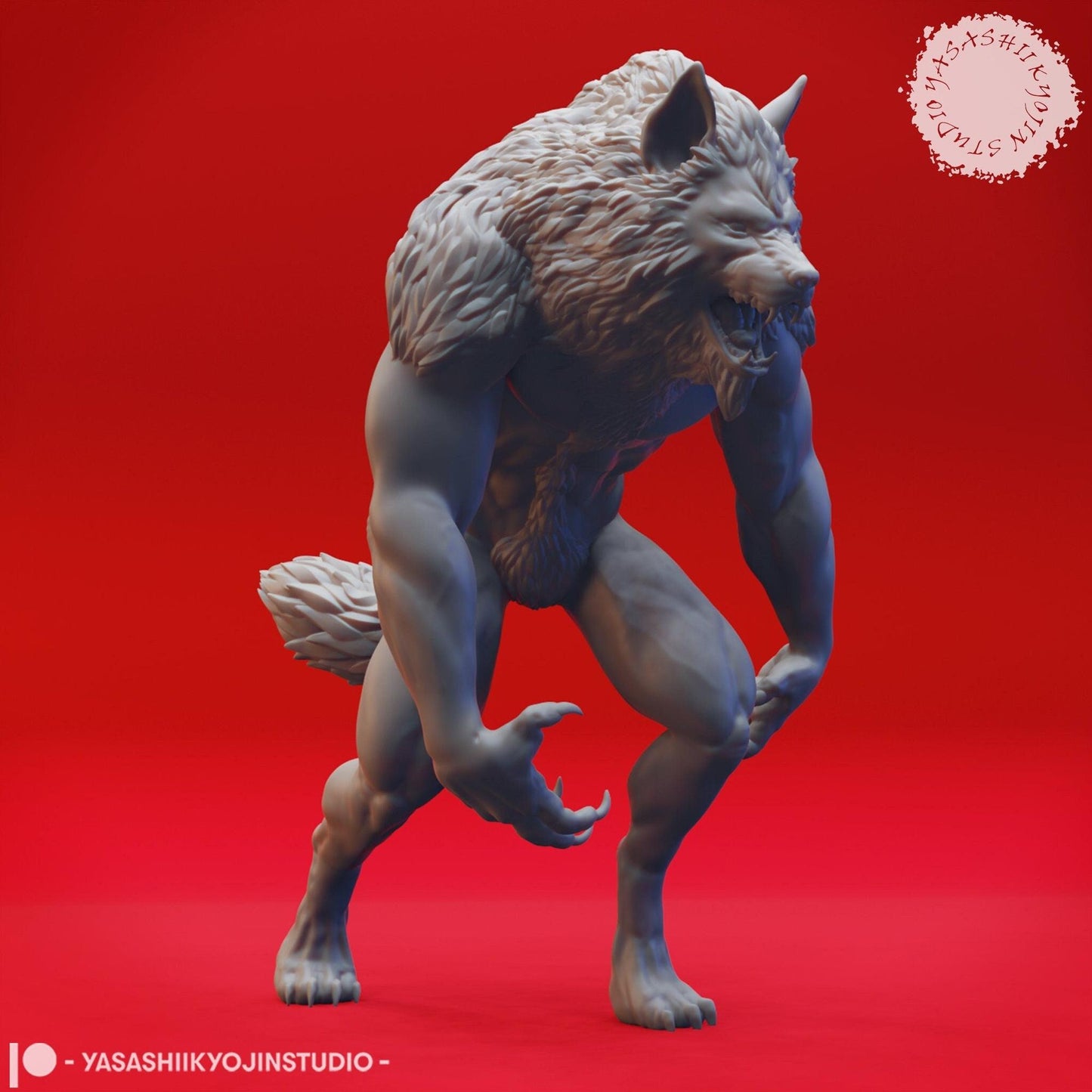 Werewolves and Wolves | TABLETOP SCALE | D&D TTRPG Monster Miniature | Yasashii Kyojin Studio