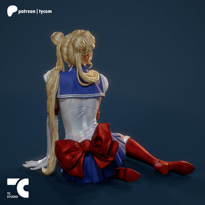 Sad Sailor | Resin Garage Kit Sculpture Anime Video Game Fan Art Statue | TC Random Collectibles