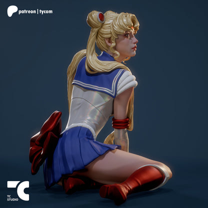 Sad Sailor | Resin Garage Kit Sculpture Anime Video Game Fan Art Statue | TC Random Collectibles