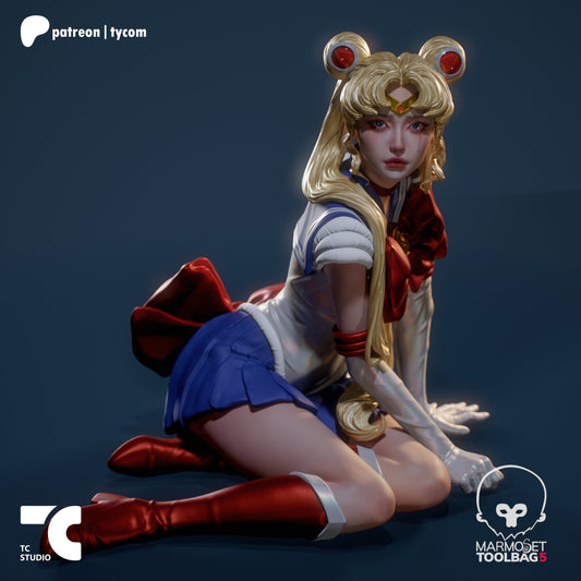 Sad Sailor | Resin Garage Kit Sculpture Anime Video Game Fan Art Statue | TC Random Collectibles