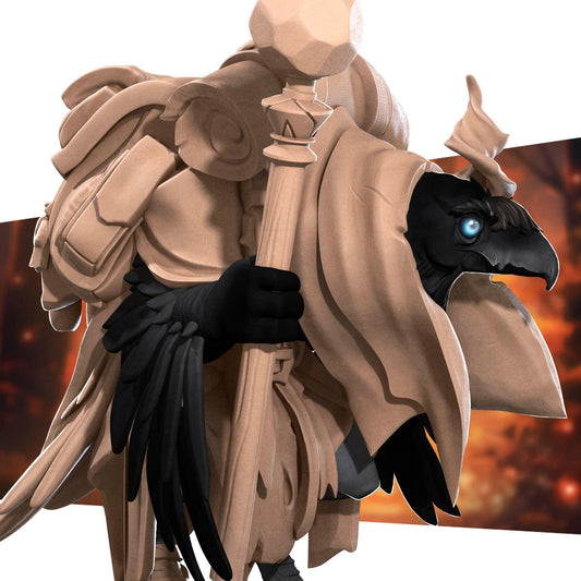 Crowfolk Warlock | TABLETOP SCALE | D&D Humblewood TTRPG Miniature | Bite the Bullet