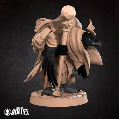 Crowfolk Warlock | TABLETOP SCALE | D&D Humblewood TTRPG Miniature | Bite the Bullet