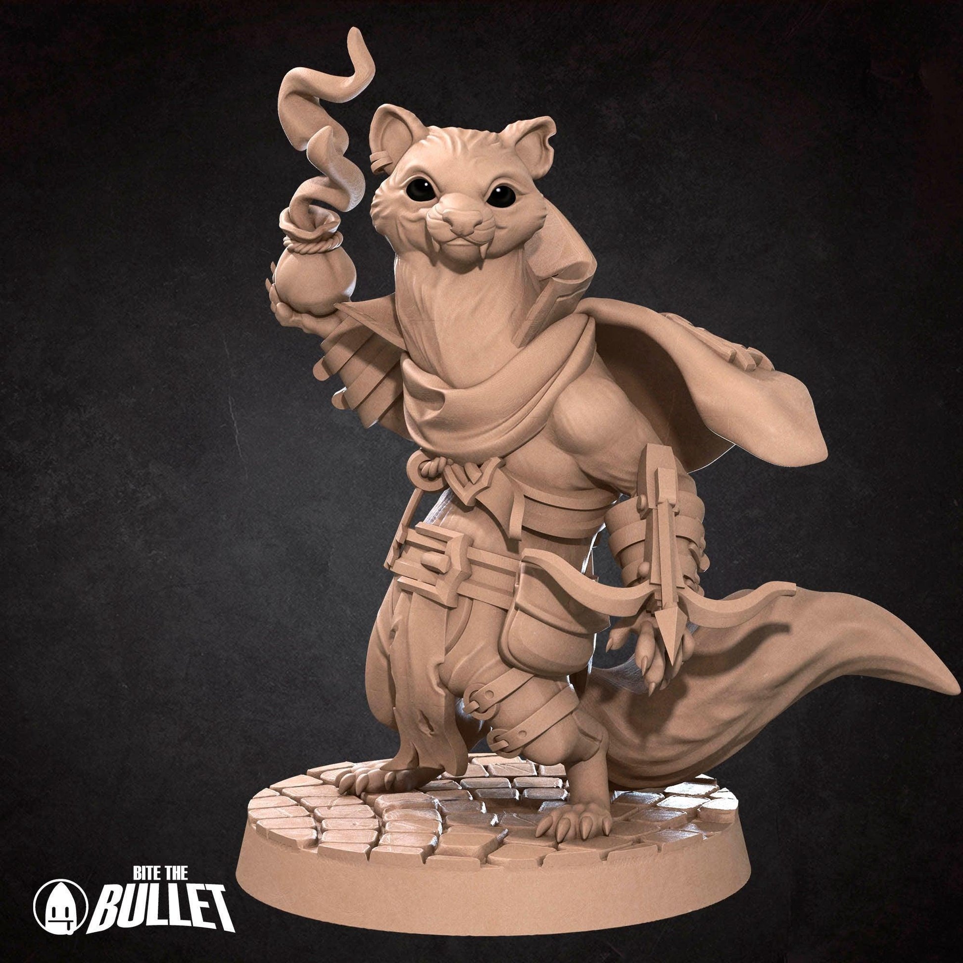 Ferretfolk Rogue | TABLETOP SCALE | D&D Humblewood TTRPG Miniature | Bite the Bullet