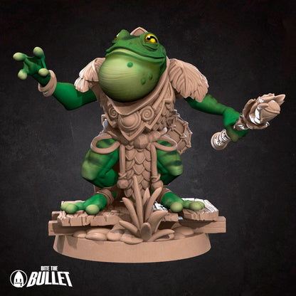 Frogfolk Monk | TABLETOP SCALE | D&D Humblewood TTRPG Miniature | Bite the Bullet