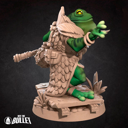 Frogfolk Monk | TABLETOP SCALE | D&D Humblewood TTRPG Miniature | Bite the Bullet