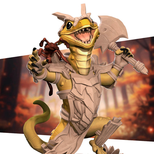 Lizardfolk Barbarian | TABLETOP SCALE | D&D Humblewood TTRPG Miniature | Bite the Bullet
