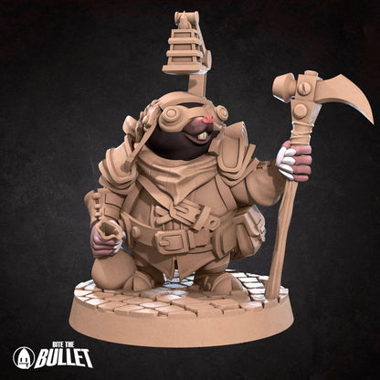 Molefolk Artificer | TABLETOP SCALE | D&D Humblewood TTRPG Miniature | Bite the Bullet