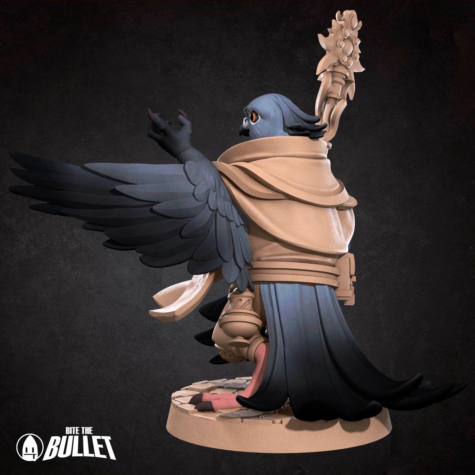Pidgeonfolk Cleric | TABLETOP SCALE | D&D Humblewood TTRPG Miniature | Bite the Bullet