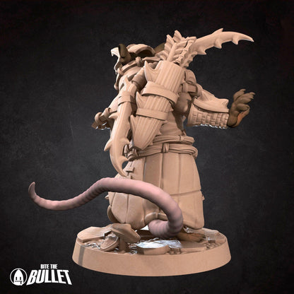Ratfolk Hunter | TABLETOP SCALE | D&D Humblewood TTRPG Miniature | Bite the Bullet