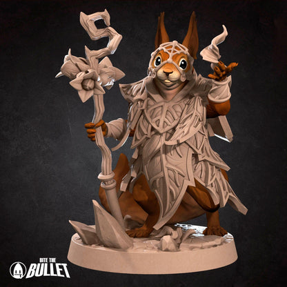 Squirrelfolk Sorceress | TABLETOP SCALE | D&D Humblewood TTRPG Miniature | Bite the Bullet