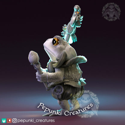 Toad Musician | Tabletop or Display Scale | D&D Humblewood TTRPG Miniature | Pepunki Creatures