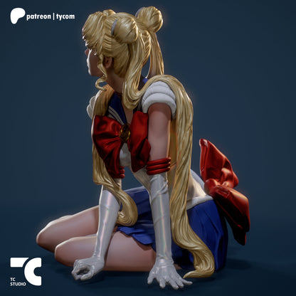 Sad Sailor | Resin Garage Kit Sculpture Anime Video Game Fan Art Statue | TC Random Collectibles