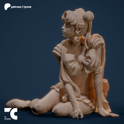 Sad Sailor | Resin Garage Kit Sculpture Anime Video Game Fan Art Statue | TC Random Collectibles