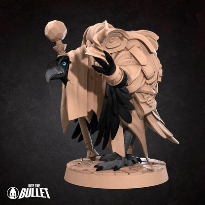 Crowfolk Warlock | TABLETOP SCALE | D&D Humblewood TTRPG Miniature | Bite the Bullet