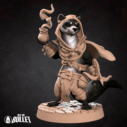 Ferretfolk Rogue | TABLETOP SCALE | D&D Humblewood TTRPG Miniature | Bite the Bullet
