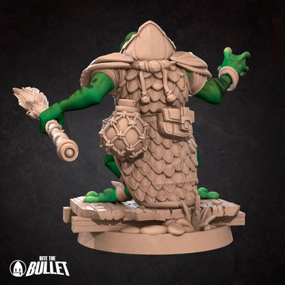 Frogfolk Monk | TABLETOP SCALE | D&D Humblewood TTRPG Miniature | Bite the Bullet