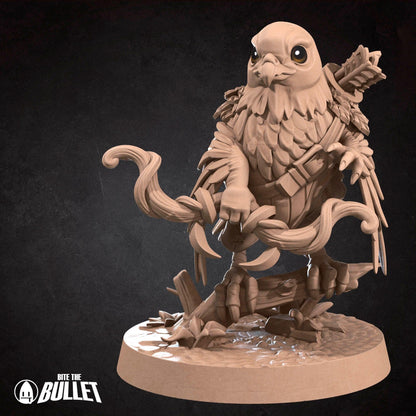 Hawkfolk Ranger | TABLETOP SCALE | D&D Humblewood TTRPG Miniature | Bite the Bullet