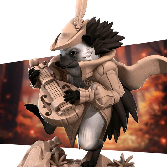 Hedgehogfolk Bard | TABLETOP SCALE | D&D Humblewood TTRPG Miniature | Bite the Bullet