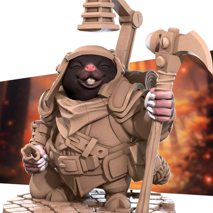 Molefolk Artificer | TABLETOP SCALE | D&D Humblewood TTRPG Miniature | Bite the Bullet