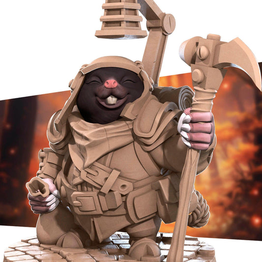 Molefolk Artificer | TABLETOP SCALE | D&D Humblewood TTRPG Miniature | Bite the Bullet