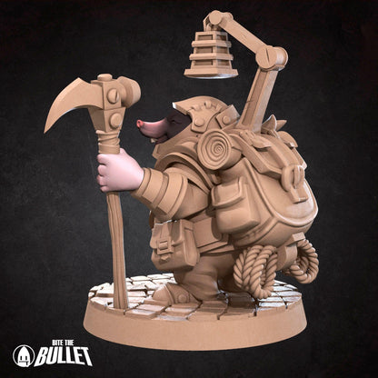 Molefolk Artificer | TABLETOP SCALE | D&D Humblewood TTRPG Miniature | Bite the Bullet
