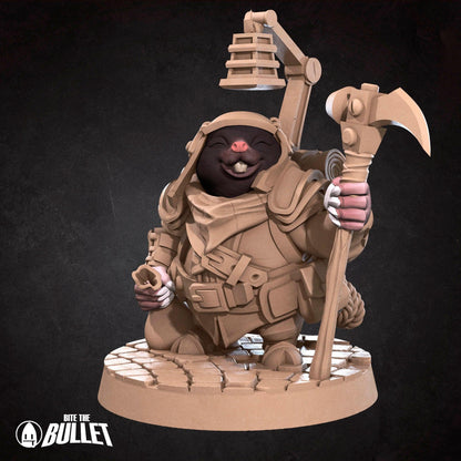 Molefolk Artificer | TABLETOP SCALE | D&D Humblewood TTRPG Miniature | Bite the Bullet