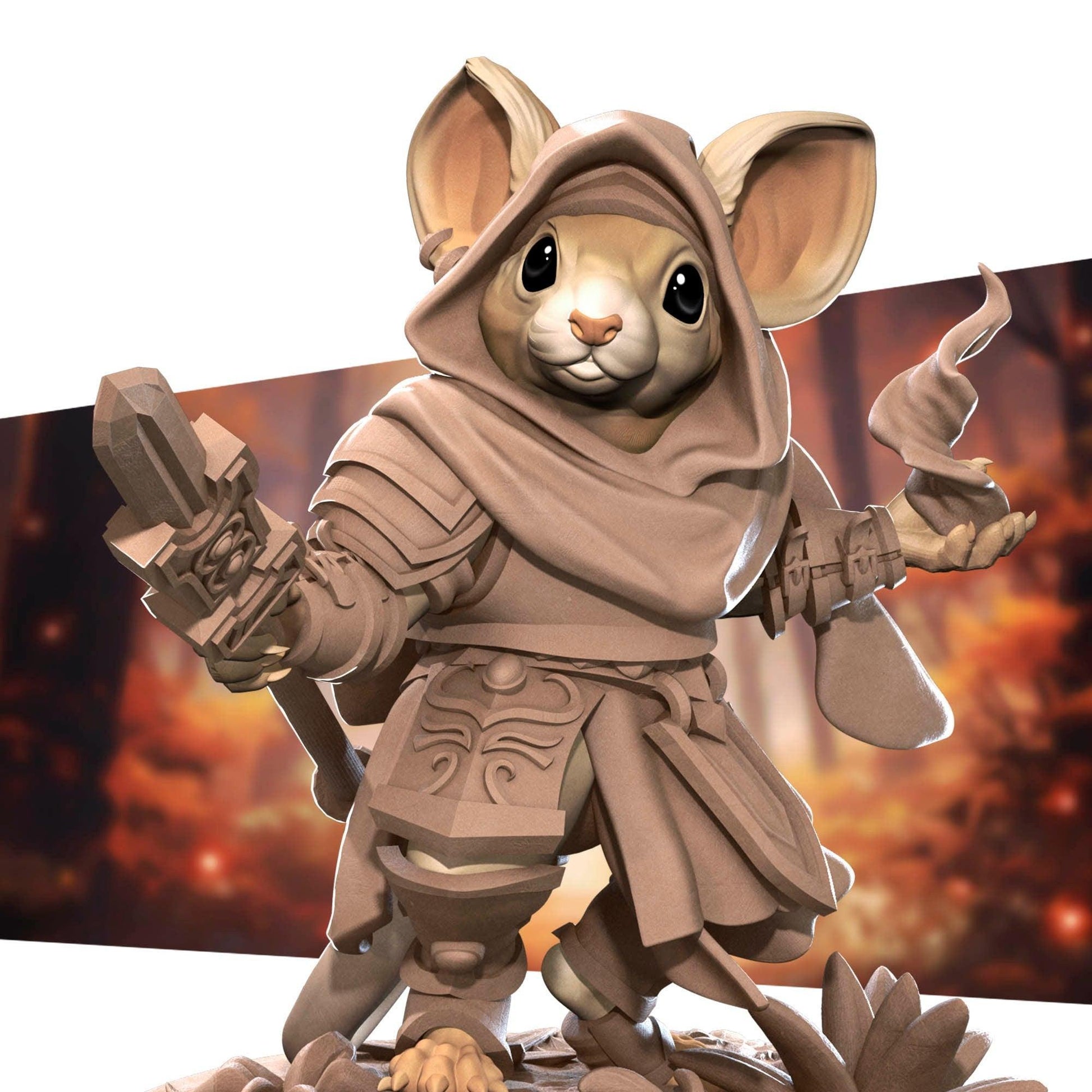 Mousefolk Cleric | TABLETOP SCALE | D&D Humblewood TTRPG Miniature | Bite the Bullet