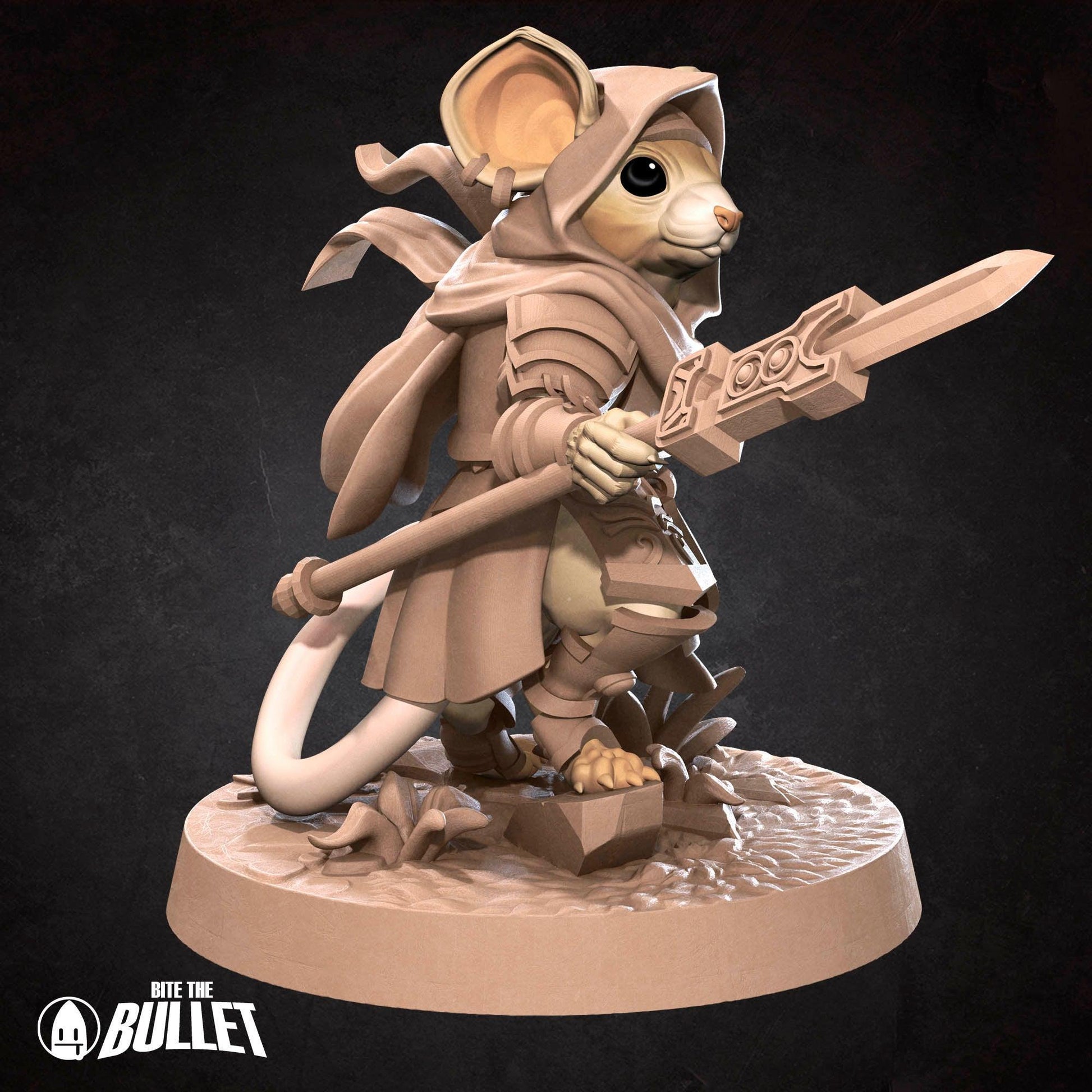 Mousefolk Cleric | TABLETOP SCALE | D&D Humblewood TTRPG Miniature | Bite the Bullet