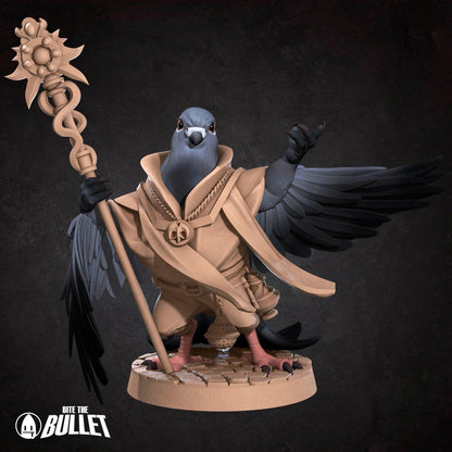 Pidgeonfolk Cleric | TABLETOP SCALE | D&D Humblewood TTRPG Miniature | Bite the Bullet