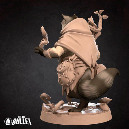 Raccoonfolk Druid | TABLETOP SCALE | D&D Humblewood TTRPG Miniature | Bite the Bullet