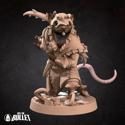Ratfolk Hunter | TABLETOP SCALE | D&D Humblewood TTRPG Miniature | Bite the Bullet