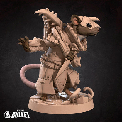 Ratfolk Hunter | TABLETOP SCALE | D&D Humblewood TTRPG Miniature | Bite the Bullet