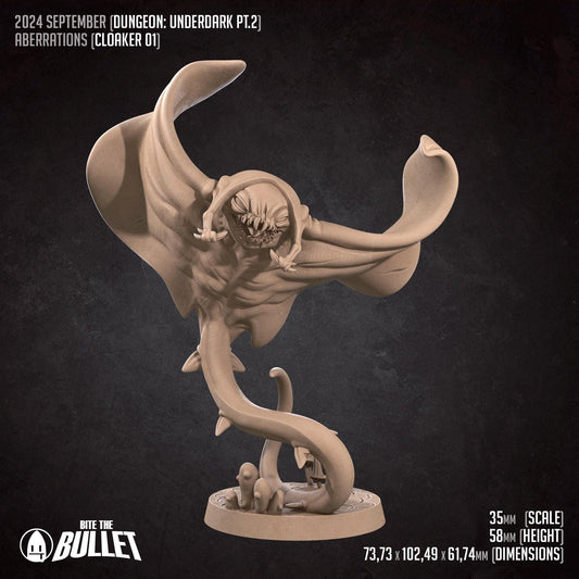 Cloaker | TABLETOP SCALE | D&D TTRPG Miniature | Bite the Bullet