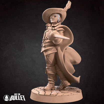 Drow Mercenary | TABLETOP SCALE | TTRPG Miniature | Bite the Bullet