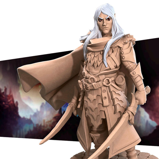 Drow Ranger | TABLETOP SCALE | D&D TTRPG Miniature | Bite the Bullet