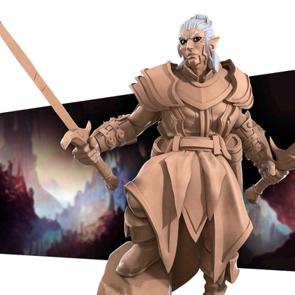 Drow Weapon Master | TABLETOP SCALE | TTRPG Miniature | Bite the Bullet