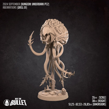 Grell | Tabletop Scale | D&D TTRPG Monster Miniature | Bite the Bullet