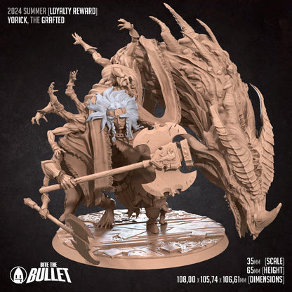 Bullet Dark Souls, Grafted | TABLETOP SCALE | D&D TTRPG Miniature | Bite the Bullet | Unpainted, Unplated Resin 8k