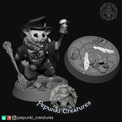 Opossum Collector | Tabletop or Display Scale | D&D Humblewood TTRPG Miniature | Pepunki Creatures