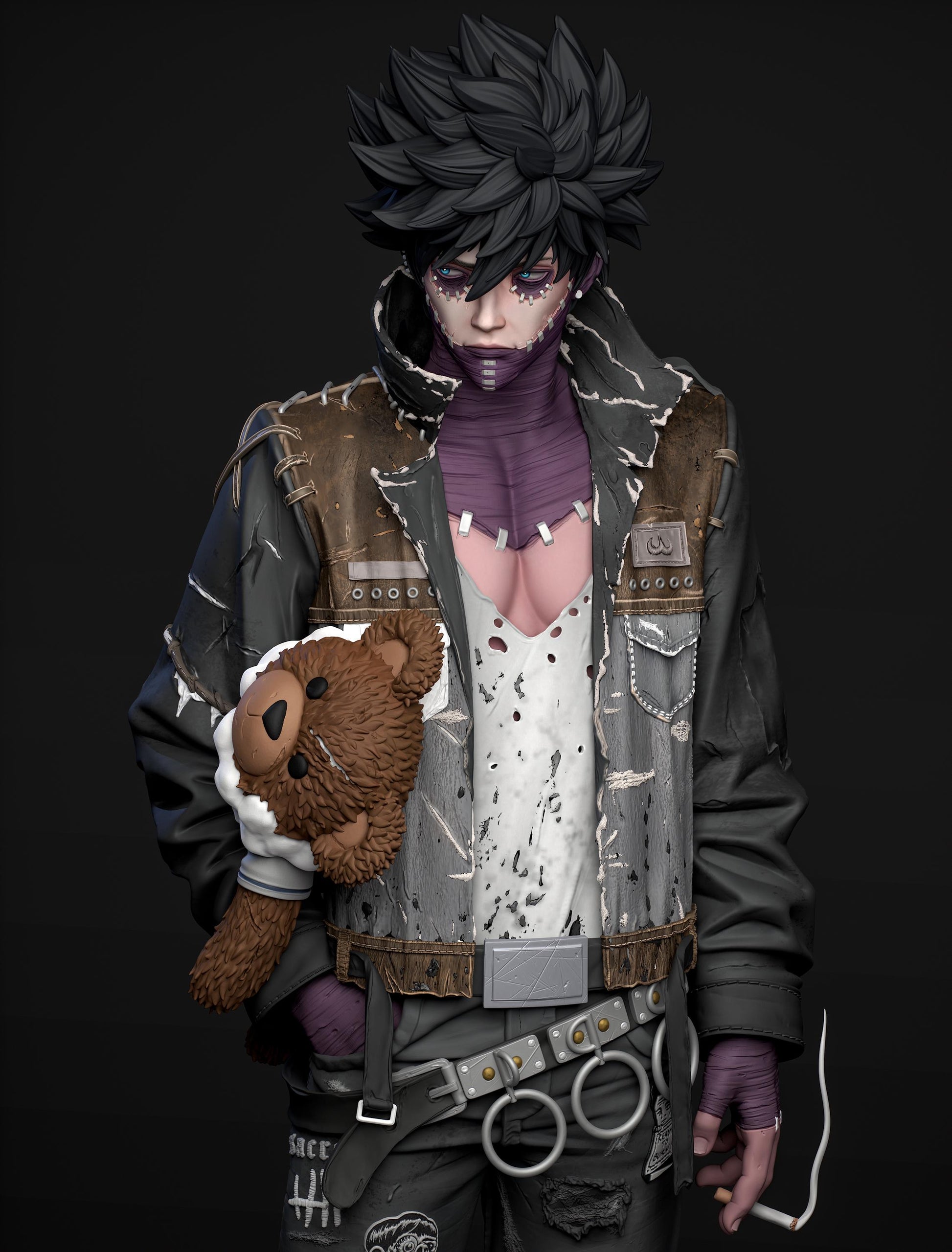 1:12 Fiery Villain | Resin Garage Kit Sculpture Anime Video Game Fan Art Statue | CA 3D Studios