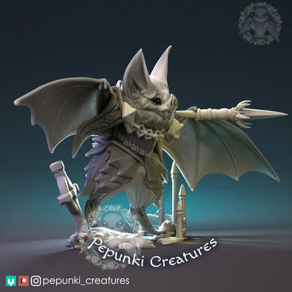 Vampire Bat | Tabletop or Display Scale | D&D Humblewood TTRPG Miniature | Pepunki Creatures