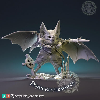 Vampire Bat | Tabletop or Display Scale | D&D Humblewood TTRPG Miniature | Pepunki Creatures