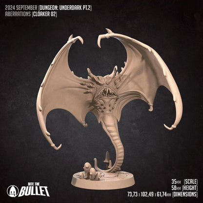 Cloaker | TABLETOP SCALE | D&D TTRPG Miniature | Bite the Bullet