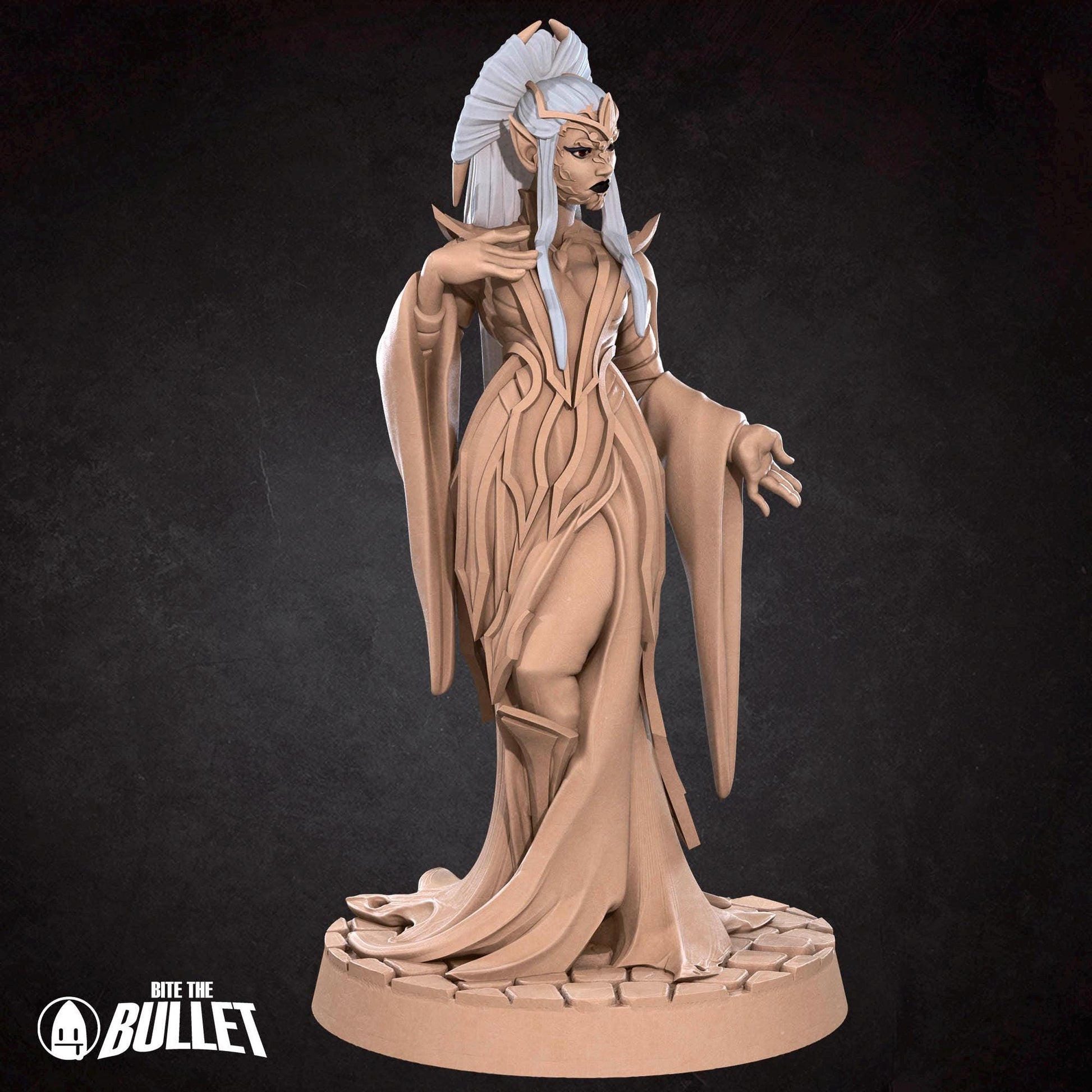 Drow Matron | TABLETOP SCALE | TTRPG Miniature | Bite the Bullet